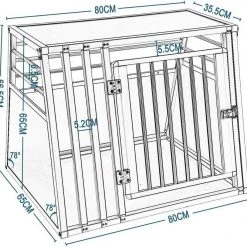 EUGAD Tiertransportbox, Hundetransportbox Alu Hundebox Reisebox Autobox für große Hunde Husky Samojede Weimaraner Border Collie Chow-Chow Shetland Sheepdog 80 x 65 x 65 cm XL Schwarz 9 EUGAD Tiertransportbox, Hundetransportbox Alu Hundebox Reisebox Autobox für große Hunde Husky Samojede Weimaraner Border Collie Chow-Chow Shetland Sheepdog 80 x 65 x 65 cm XL Schwarz -Eugad Möbel Einkaufen 58d69077 2b78 4f60 a49c 6dd680afffb7
