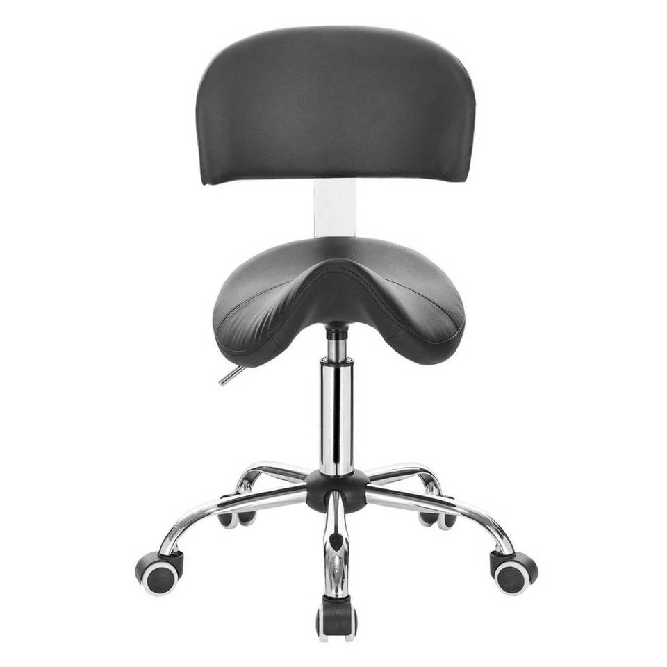 EUGAD Arbeitshocker (1er-Set), Sattelhocker mit Rückenlehne gepolstert höhenverstellbar aus Kunstleder Schwarz Grau, Weiß 1 EUGAD Arbeitshocker (1er-Set), Sattelhocker mit Rückenlehne gepolstert höhenverstellbar aus Kunstleder Schwarz Grau, Weiß