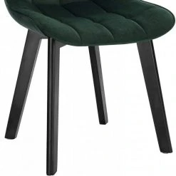 EUGAD Esszimmerstuhl (6 Stück), Wohnzimmerstuhl mit Rückenlehne, Polsterstuhl Küchenstuhl Weich Samt und Holz für ESS- und Wohnzimmer Schwarz Dunkelgrau, Dunkelgrün, Rosa -Eugad Möbel Einkaufen 59515ad3 e984 5e09 bd13 94d3d268a90e