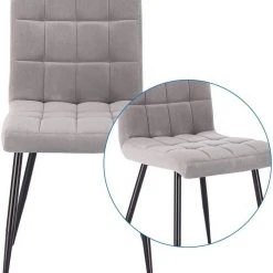 EUGAD Esszimmerstuhl (4 Stück), Polsterstuhl Wohnzimmerstuhl Samtstuhl Sessel mit Rückenlehne, Metallbeine, Sitzfläche aus Samt, Blau Creme, Dunkelgrau, Hellgrau, Rosa 40 EUGAD Esszimmerstuhl (4 Stück), Polsterstuhl Wohnzimmerstuhl Samtstuhl Sessel mit Rückenlehne, Metallbeine, Sitzfläche aus Samt, Blau Creme, Dunkelgrau, Hellgrau, Rosa -Eugad Möbel Einkaufen 5a8ee000 2425 45eb a6a8 9ef6290f2c5b