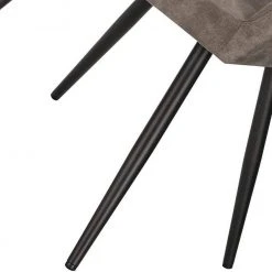 EUGAD Esszimmerstuhl (1 Stück), Wohnzimmerstuhl aus Stoff, Polsterstuhl mit Armlehnen und Rückenlehne, Gestell aus Metall Anthrazit, Braun, Grau -Eugad Möbel Einkaufen 5c254cc7 ef81 5f50 bf8b 7a5cf90b0fa8