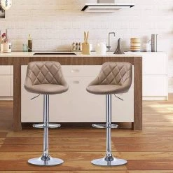 EUGAD Barhocker, 2er-Set Barstühle, höhenverstellbar, 360°drehbar Weiß Bordeaux, Cremewei&szlig;, Grau, Khaki, Rot, Schwarz, Wei&szlig; -Eugad Möbel Einkaufen 5c2e3902 9eea 5c11 84b4 c2c9a1f7ed18