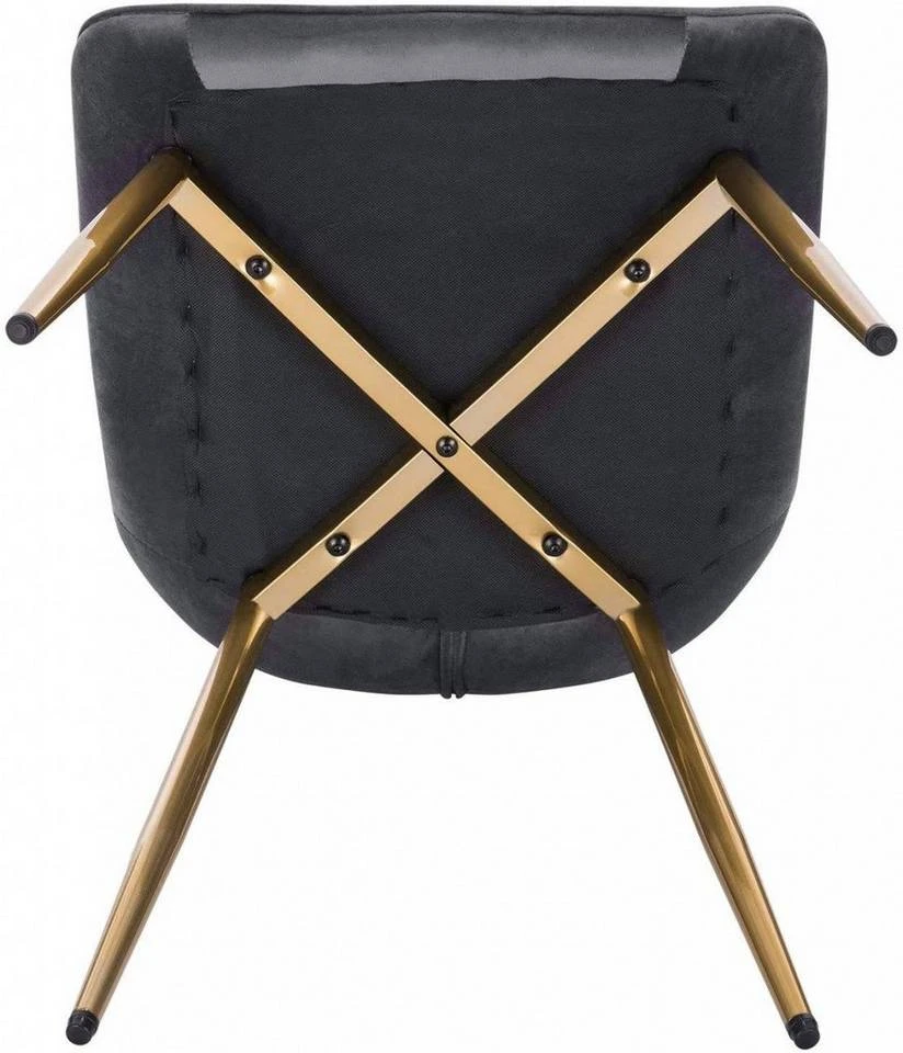 EUGAD Esszimmerstuhl, 4er-Set Küchenstühle Wohnzimmerstuhl mit Rückenlehne, Samt Sitzfläche, Gold Beine Grau Dunkelgrün, Rosa, Schwarz 8 EUGAD Esszimmerstuhl, 4er-Set Küchenstühle Wohnzimmerstuhl mit Rückenlehne, Samt Sitzfläche, Gold Beine Grau Dunkelgrün, Rosa, Schwarz – Bild 8