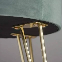 EUGAD Sitzhocker, Samthocker mit Stauraum, rund, mit stabilen goldenen Metallfüßen, Türkis Dunkelgrau, Dunkelgrün, Hellgrau, Rosa, Türkis -Eugad Möbel Einkaufen 5cddadee 5802 59e6 b2f2 b3636a2ed6a6