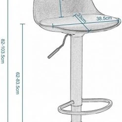 EUGAD Barhocker, mit Rückenlehne, Barstühle Höhenverstellbar und 360° Drehbar, Zeitgenössisch für Esszimmer, Bar Schwarz Grau 18 EUGAD Barhocker, mit Rückenlehne, Barstühle Höhenverstellbar und 360° Drehbar, Zeitgenössisch für Esszimmer, Bar Schwarz Grau -Eugad Möbel Einkaufen 5d8355b7 987a 54ef 854c 5fe7854c92f4