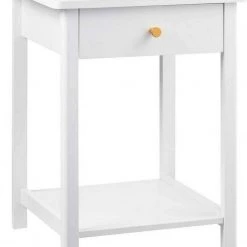 EUGAD Nachttisch, Nachtkommode Sofatisch Kaffeetisch Beistelltisch Nachtschrank für Wohnzimmer Schlafzimmer mit Schublade mit Ablage aus MDF Weiß -Eugad Möbel Einkaufen 5dd55404 d10b 5590 a985 6e15a8786da0