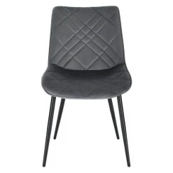 EUGAD Esszimmerstuhl (2 Stück), Küchenstuhl, Polsterstuhl Stuhl,Wohnzimmerstuhl ohne Armlehne, Metallbeine, Samt, Hellgrau Dunkelgrau, Schwarz -Eugad Möbel Einkaufen 5f35b603 8077 453a 904c 93b3ca29f3f4