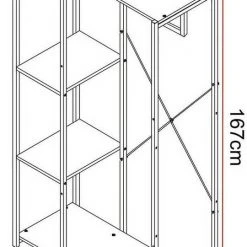 EUGAD Kleiderständer, Garderobenständer Hängeregal mit Schuhregal Holz Metall Schwarz-Hell Eiche Schwarz-Vintage, Wei&szlig;-Eiche -Eugad Möbel Einkaufen 5fd336f1 5fef 5ce4 a8a3 766cd0d6d2cf