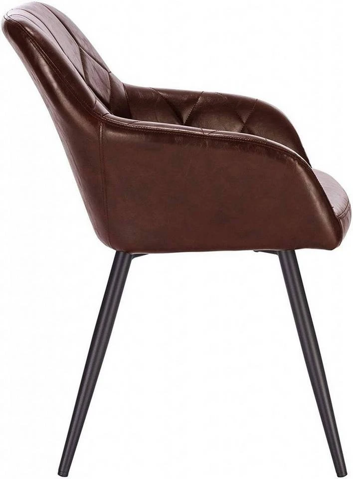 EUGAD Esszimmerstuhl, 6er-Set Esszimmerstuhl aus Kunstleder Metallbeine Schwarz Dunkelbraun 15 EUGAD Esszimmerstuhl, 6er-Set Esszimmerstuhl aus Kunstleder Metallbeine Schwarz Dunkelbraun – Bild 15