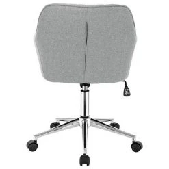 EUGAD Schreibtischstuhl, Bürostuhl Bürohocker Rollhocker aus Leinen Hellgrau Duneklgrau -Eugad Möbel Einkaufen 620c66e4 afd2 598c 8d45 9d8e8dc9e10b