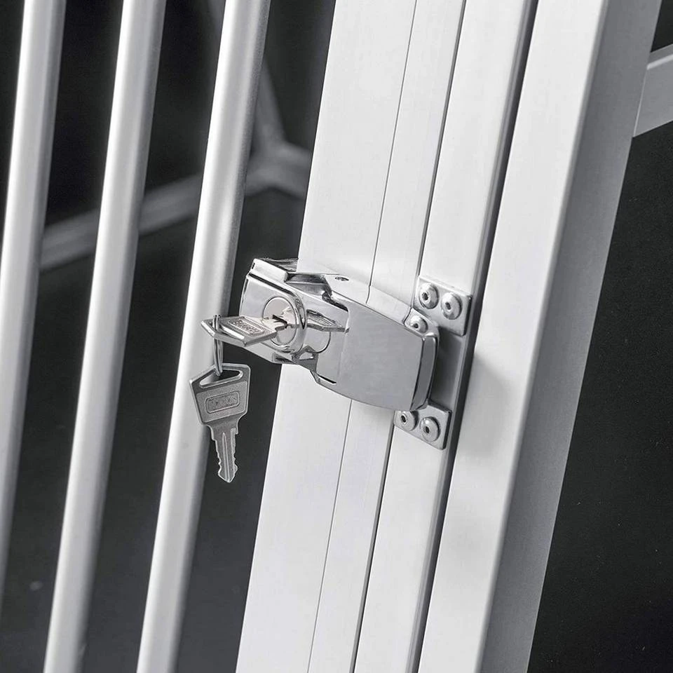 EUGAD Tiertransportbox, Hundetransportbox Alu Hundebox Reisebox Autobox für große Hunde Husky Samojede Weimaraner Border Collie Chow-Chow Shetland Sheepdog 80 x 65 x 65 cm XL Schwarz 7 EUGAD Tiertransportbox, Hundetransportbox Alu Hundebox Reisebox Autobox für große Hunde Husky Samojede Weimaraner Border Collie Chow-Chow Shetland Sheepdog 80 x 65 x 65 cm XL Schwarz – Bild 7