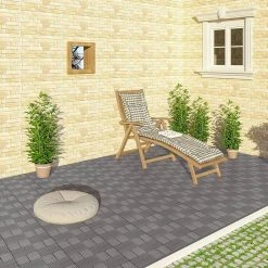 EUGAD WPC-Fliesen, 11 Stück WPC Terrassenfliesen Klickfliesen 30x30cm Hellgrau Anthrazit, Coffee, Dunkelgrau -Eugad Möbel Einkaufen 62d724f8 c000 5ef6 9503 ef71647faa3d