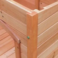 EUGAD Tierhaus, Hundehütte Hundehaus Massivholz draußen Wetterfest Aufklappbar Hellrot 103 x 66 x 71 cm -Eugad Möbel Einkaufen 6323a555 a42c 5475 99b9 de6c40db4388