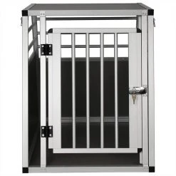 EUGAD Tierreisebox, Hundetransportbox Alu Hundebox Autobox Reisebox für mittlere Hund Border Collie Englische Bulldogge Shetland Sheepdog Standard Schnauzer Englischer Springer Spaniel 75x55x66 cm -Eugad Möbel Einkaufen 642bee23 c3a1 521d a312 82751e3aca71