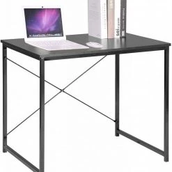 EUGAD Schreibtisch, Computertisch Esstisch Holz Stahl 80x60x70 cm Holz Vintage+schwarz Hell Eiche+schwarz, Hell Eiche+wei&szlig;, Marmor+schwarz -Eugad Möbel Einkaufen 64a1c503 206b 5879 a31b a42bd2006ac2