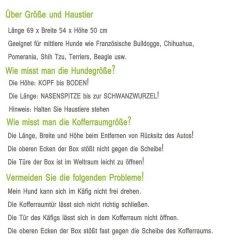 EUGAD Tierreisebox, Hundetransportbox Alu Hundebox Reisebox Autobox für kleine/mittlere Hunde Französische Bulldogge Beagle Terriers Dackel Shiba Inu 69 x 54 x 50 cm L Schwarz -Eugad Möbel Einkaufen 65f154be 740d 4501 8ebf d3f750457e1d