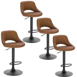 EUGAD Barhocker, 4er-Set Tresenhocker aus Kunstleder Gestell aus Stahl Dunkelbraun Anthrazit, Grau 45 EUGAD Barhocker, 4er-Set Tresenhocker aus Kunstleder Gestell aus Stahl Dunkelbraun Anthrazit, Grau -Eugad Möbel Einkaufen 67d8b561 73b6 55e9 be6d 0c31902748fa