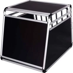 EUGAD Tierreisebox, Hundetransportbox Alu Hundebox Reisebox Autobox für kleine/mittlere Hunde Französische Bulldogge Beagle Terriers Dackel Shiba Inu 69 x 54 x 50 cm L Schwarz -Eugad Möbel Einkaufen 69cf1818 9ea4 552b b92b 55d65da03165