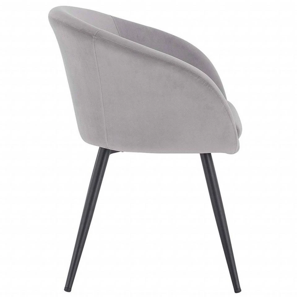 EUGAD Esszimmerstuhl, mit Armlehne, Retro Design, Samt, Metall Dunkelgrau Hellgrau, Schwarz 18 EUGAD Esszimmerstuhl, mit Armlehne, Retro Design, Samt, Metall Dunkelgrau Hellgrau, Schwarz – Bild 18