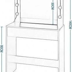 EUGAD Schminktisch, Frisiertisch 10 LED-Lampen mit Schubladen 80x40cm Schwarz Weiß 16 EUGAD Schminktisch, Frisiertisch 10 LED-Lampen mit Schubladen 80x40cm Schwarz Weiß -Eugad Möbel Einkaufen 6a62aced 0ccc 572d bc61 c41856b66825
