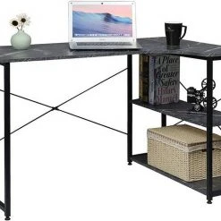 EUGAD Schreibtisch, mit Bücherregal 120x74x71,5 cm Schwarz Marmor Holz Vintage 20 EUGAD Schreibtisch, mit Bücherregal 120x74x71,5 cm Schwarz Marmor Holz Vintage -Eugad Möbel Einkaufen 6a88b310 68f5 5f0d 8e07 09a0b2289828