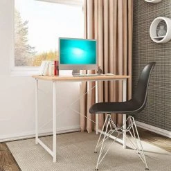 EUGAD Schreibtisch, Computertisch Esstisch Holz Stahl 80x60x70 cm Holz Vintage+schwarz Hell Eiche+schwarz, Hell Eiche+wei&szlig;, Marmor+schwarz -Eugad Möbel Einkaufen 6b0fd413 53cc 512e a461 4cd6619559d7