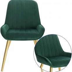 EUGAD Esszimmerstuhl (2 Stück), Küchenstuhl Wohnzimmerstuhl Sitzfläche aus Samt mit Metallbeine,Stuhl für Esszimmer Wohnzimmer Küche, Hellgrau Bordeaux, Dunkelgrau, Dunkelgrün, Rosa -Eugad Möbel Einkaufen 6b21c262 96ee 496c 8748 13570a1a81ff