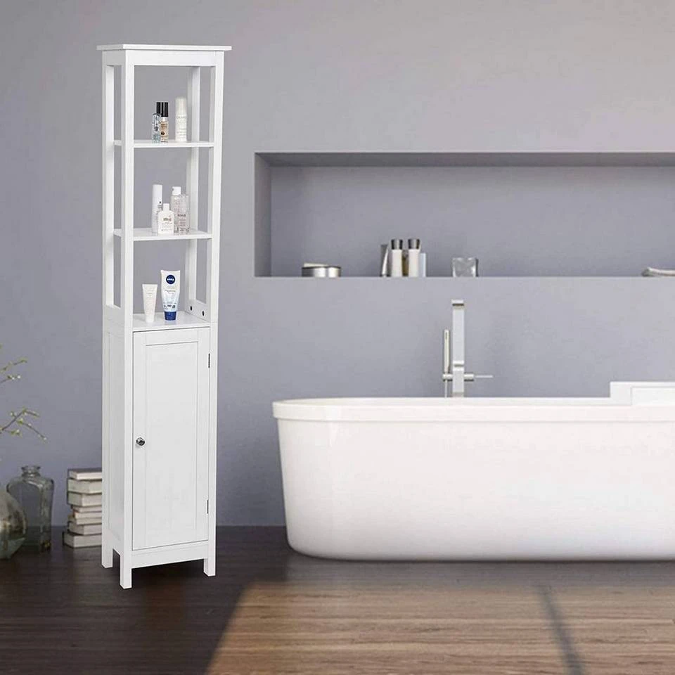 EUGAD Hochschrank Badezimmerschrank mit 5 großen Fächern, Breite/Höhe: 23/160 cm 2 EUGAD Hochschrank Badezimmerschrank mit 5 großen Fächern, Breite/Höhe: 23/160 cm – Bild 2