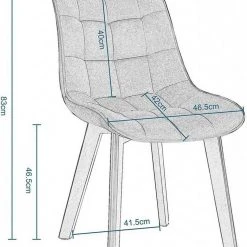 EUGAD Esszimmerstuhl (6 Stück), Wohnzimmerstuhl mit Rückenlehne, Polsterstuhl Küchenstuhl Weich Samt und Holz für ESS- und Wohnzimmer Schwarz Dunkelgrau, Dunkelgrün, Rosa -Eugad Möbel Einkaufen 6d5a8066 9bad 5aac bbd8 5d3199bdb35e