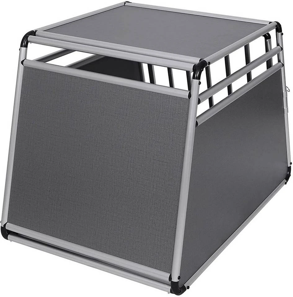 EUGAD Tiertransportbox, Hundetransportbox Alu Hundebox Reisebox Autobox für Husky Samojede Weimaraner Labrador Golden Retriever 90 x 65 x 69 cm XXL Schwarz Grau 5 EUGAD Tiertransportbox, Hundetransportbox Alu Hundebox Reisebox Autobox für Husky Samojede Weimaraner Labrador Golden Retriever 90 x 65 x 69 cm XXL Schwarz Grau – Bild 5