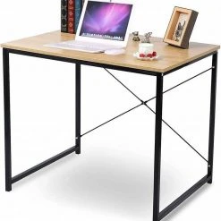 EUGAD Schreibtisch, Computertisch Esstisch Holz Stahl 80x60x70 cm Holz Vintage+schwarz Hell Eiche+schwarz, Hell Eiche+wei&szlig;, Marmor+schwarz -Eugad Möbel Einkaufen 6f5373fb fa94 5338 b268 8ffb34a6a920