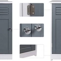 EUGAD Waschbeckenunterschrank Unterschrank Badezimmerschrank Waschtisch Badschrank mit 2 Türen 60x30x60cm aus MDF Weiß+Natur Weiß+Grau, Weiß+Natur -Eugad Möbel Einkaufen 6f6c0e73 e5a3 5c1f b339 33a1f35617eb