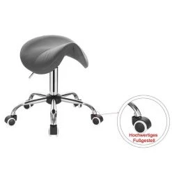 EUGAD Drehstuhl (1 Stück), Sattelhocker gepolstert höhenverstellbar aus Kunstleder Grau Schwarz, Wei&szlig; -Eugad Möbel Einkaufen 6fb6c6c8 dd19 57da 9db3 78dc5ce4f4a0