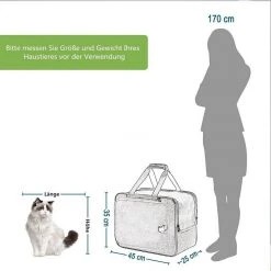 EUGAD Tiertransporttasche bis 8,00 kg, Katzenrucksack & Katzentragetasche Hunderucksack Hundetragetasche Haustiertasche Faltbare Transporttasche Reisetasche Traglast Oxford Dunkelgrau 45x25x35cm -Eugad Möbel Einkaufen 7403f181 2e8b 42f1 bfc9 0ca3e3cf1c19