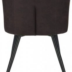 EUGAD Esszimmerstuhl, 2er-Set Polsterstuhl aus Stoffbezug mit Sesselförmigem Gepolstertem Sitz Dunkelbraun Grau -Eugad Möbel Einkaufen 74588bcb 0327 5eb9 a847 deb0aaf018f3