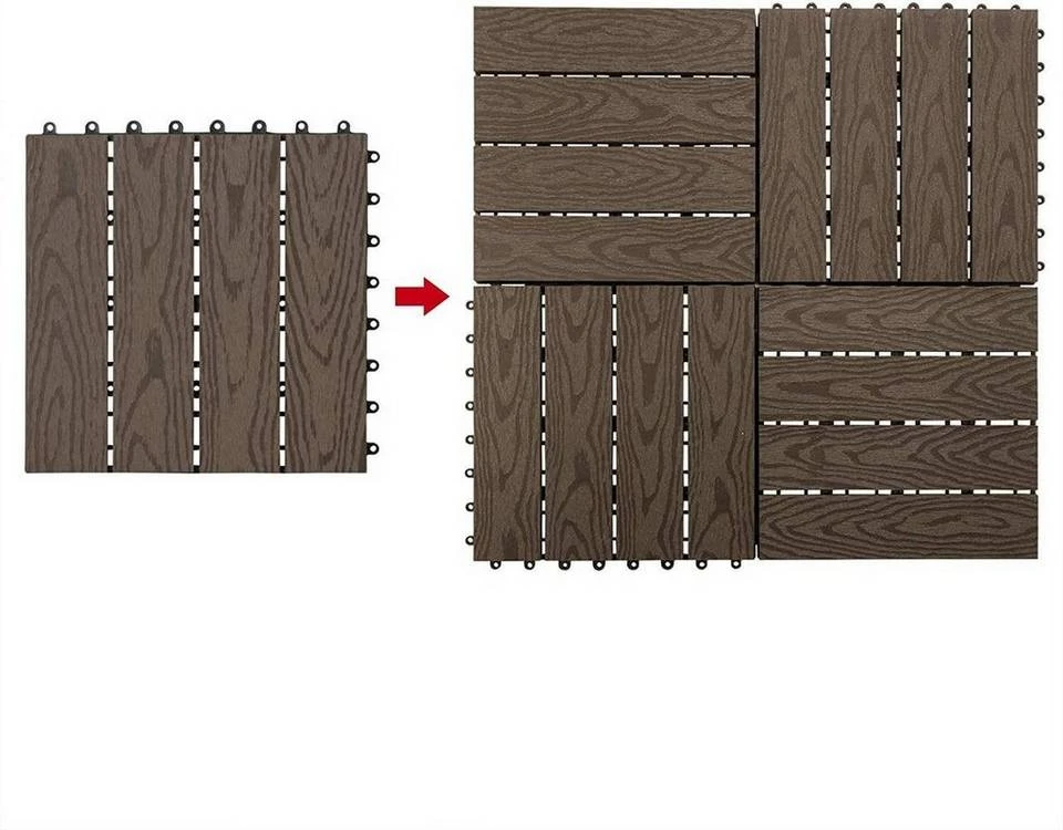 EUGAD WPC-Fliesen, WPC Fliesen Klickfliesen in Holzoptik 22 Stücke für 2m² Hellgrau Anthrazit, Braun, Coffee 31 EUGAD WPC-Fliesen, WPC Fliesen Klickfliesen in Holzoptik 22 Stücke für 2m² Hellgrau Anthrazit, Braun, Coffee – Bild 31