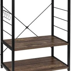 EUGAD Küchenregal, Standregal Bäckerregal, Industrie Design, MDF, Metall, Vintage