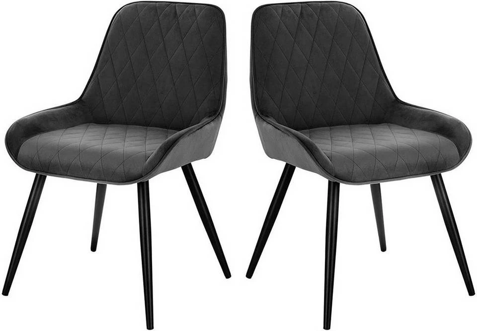 EUGAD Esszimmerstuhl (2 Stück), Polsterstuhl Küchenstuhl Wohnzimmerstuhl mit Rückenlehne, Sitzfläche aus Samt, Retrostuhl mit Metallbeine für Esszimmer Wohnzimmer, Schwarz Dunkelgrau, Dunkelgrün 15 EUGAD Esszimmerstuhl (2 Stück), Polsterstuhl Küchenstuhl Wohnzimmerstuhl mit Rückenlehne, Sitzfläche aus Samt, Retrostuhl mit Metallbeine für Esszimmer Wohnzimmer, Schwarz Dunkelgrau, Dunkelgrün – Bild 15