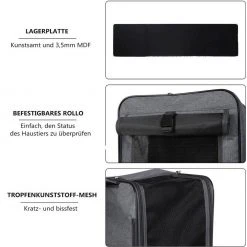 EUGAD Tiertransporttasche bis 8,00 kg, Katzenrucksack & Katzentragetasche Hunderucksack Hundetragetasche Haustiertasche Faltbare Transporttasche Reisetasche Traglast Oxford Dunkelgrau 45x25x35cm -Eugad Möbel Einkaufen 77d0fd1c 25b3 4381 989a 55908917929b