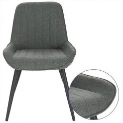 EUGAD Polsterstuhl (2 Stück), Esszimmerstühle aus Leinen mit stabilen Metallbeinen, mit Rückenlehne und gepolsterter Sitzfläche Dunkelgrau, Hellgrau 15 EUGAD Polsterstuhl (2 Stück), Esszimmerstühle aus Leinen mit stabilen Metallbeinen, mit Rückenlehne und gepolsterter Sitzfläche Dunkelgrau, Hellgrau -Eugad Möbel Einkaufen 7858cc5a 9ab7 5018 aa5d d124ea962688