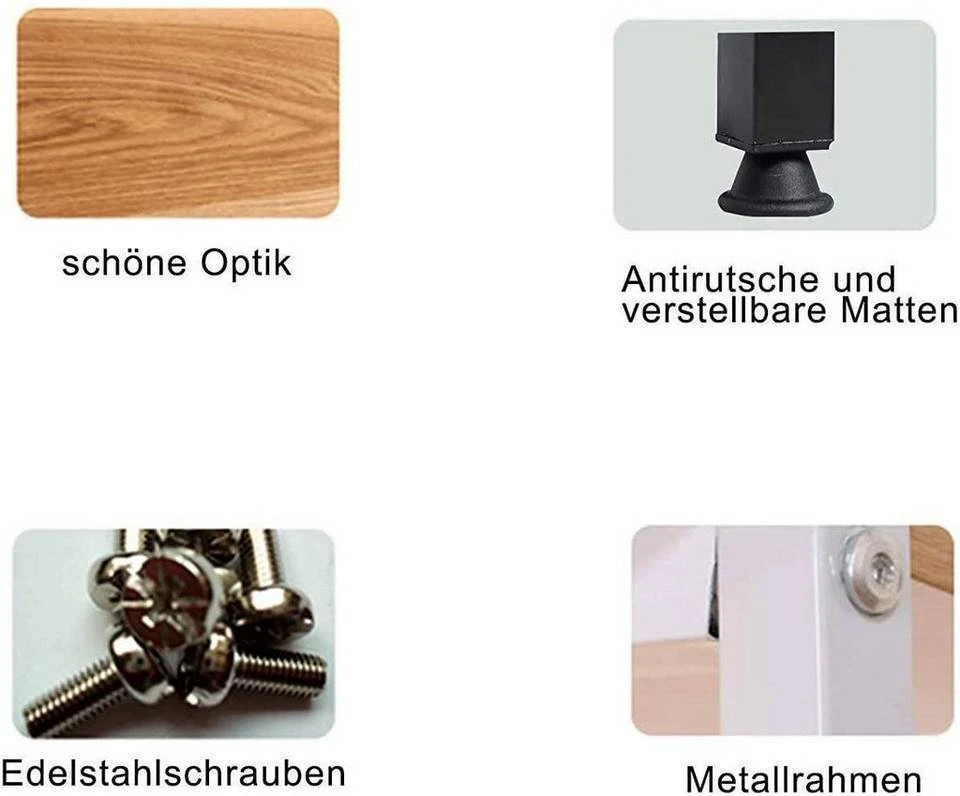 EUGAD Schreibtisch, Bürotisch mit Ablage Holz Stahl 120x64x120cm (BxTxH) Hell Eiche+schwarz Dunkel Buche-Schwarz, Hell Eiche-Schwarz, Hell Eiche-Weiß 17 EUGAD Schreibtisch, Bürotisch mit Ablage Holz Stahl 120x64x120cm (BxTxH) Hell Eiche+schwarz Dunkel Buche-Schwarz, Hell Eiche-Schwarz, Hell Eiche-Weiß – Bild 17