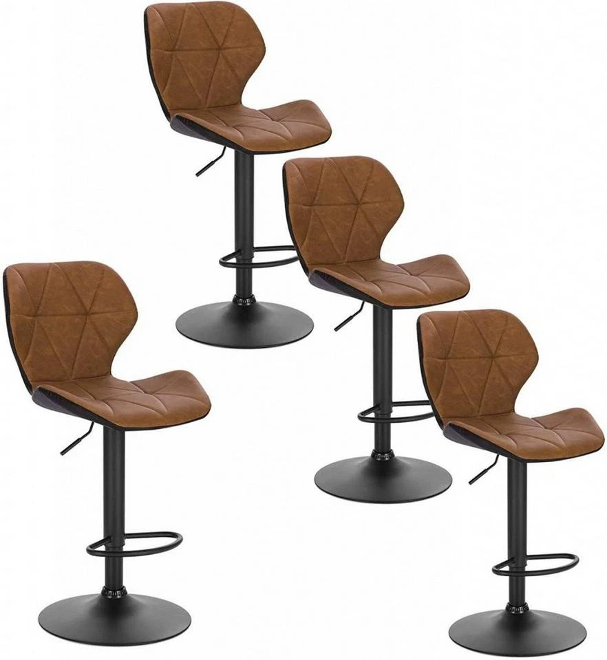 EUGAD Barhocker, 4er-Set mit Rückenlehne aus Kunstleder Metall Braun Anthrazit, Dunkelbraun, Grau 17 EUGAD Barhocker, 4er-Set mit Rückenlehne aus Kunstleder Metall Braun Anthrazit, Dunkelbraun, Grau – Bild 17