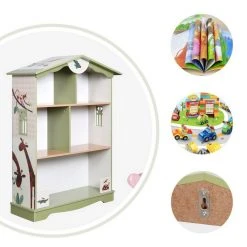 EUGAD Bücherregal, 1-tlg., Kinderregal Aufbewahrungsregal mit 5 Fächern, Zoomotive Spielzeug-Organizer für Kinderzimmer -Eugad Möbel Einkaufen 7bad8ded 5304 469f baae 523b95f6c756