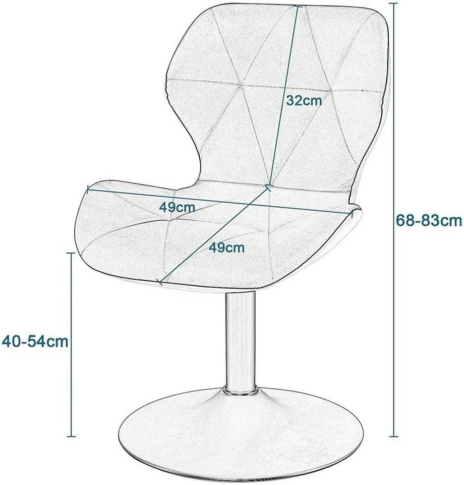 EUGAD Barhocker (4 St), niedriger Barhocker 360° Drehstuhl mit Rückenlehne 120kg belastbar Stuhl höhenverstellbar Kunstleder Sitzhöhe 40-54cm Dunkelbraun Weiß Anthrazit+Weiß, Dunkelbraun+Weiß 3 EUGAD Barhocker (4 St), niedriger Barhocker 360° Drehstuhl mit Rückenlehne 120kg belastbar Stuhl höhenverstellbar Kunstleder Sitzhöhe 40-54cm Dunkelbraun Weiß Anthrazit+Weiß, Dunkelbraun+Weiß – Bild 3