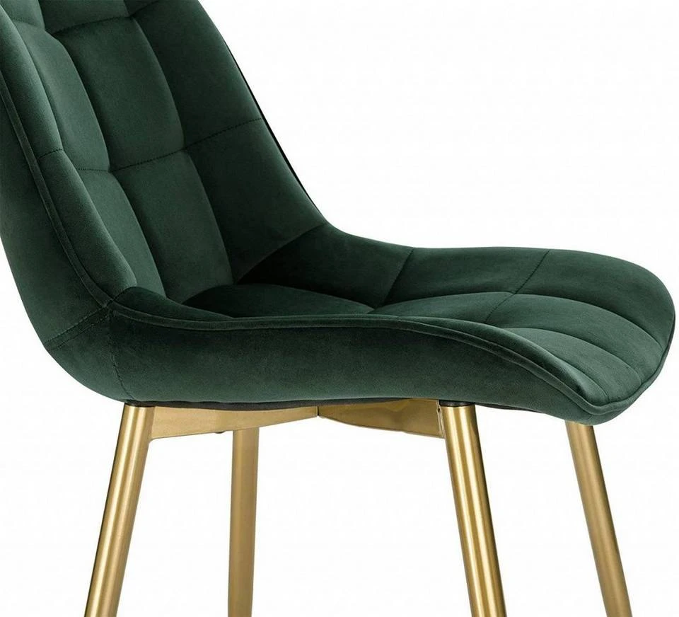 EUGAD Esszimmerstuhl, 4er-Set Küchenstühle Wohnzimmerstuhl mit Rückenlehne, Samt Sitzfläche, Gold Beine Grau Dunkelgrün, Rosa, Schwarz 26 EUGAD Esszimmerstuhl, 4er-Set Küchenstühle Wohnzimmerstuhl mit Rückenlehne, Samt Sitzfläche, Gold Beine Grau Dunkelgrün, Rosa, Schwarz – Bild 26