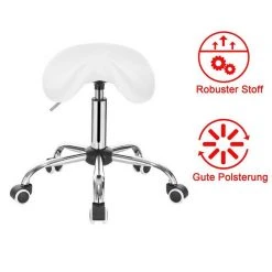 EUGAD Drehstuhl (1 Stück), Sattelhocker gepolstert höhenverstellbar aus Kunstleder Grau Schwarz, Wei&szlig; -Eugad Möbel Einkaufen 7f17a365 94af 5704 9122 cc95000f3261