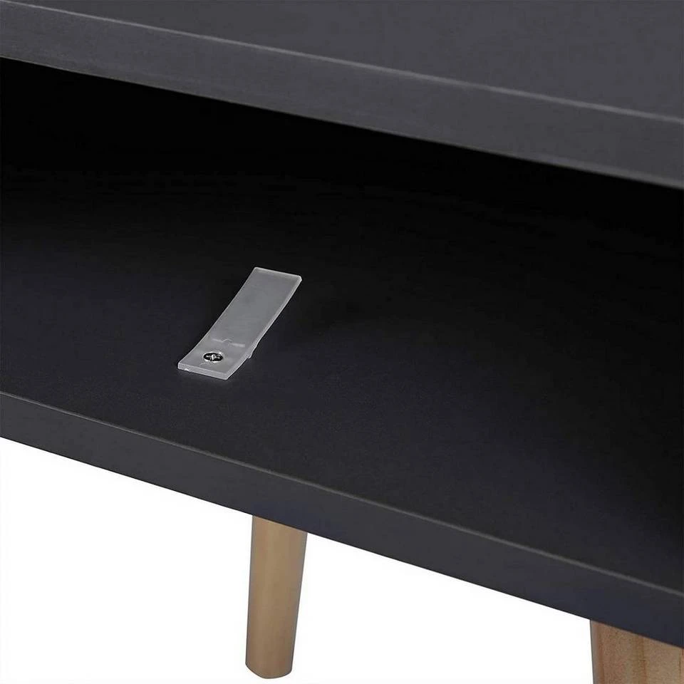 EUGAD Nachttisch, Beistelltisch mit Schublade Nachtkommode, Holzbeine MDF, Grau Weiß 8 EUGAD Nachttisch, Beistelltisch mit Schublade Nachtkommode, Holzbeine MDF, Grau Weiß – Bild 8