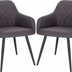 EUGAD Esszimmerstuhl (2 Stück), Wohnzimmerstuhl aus Leinen Polsterstuhl mit Armlehnen und Rückenlehne schwarze Gestell aus Metall Hellgrau Dunkelgrau 24 EUGAD Esszimmerstuhl (2 Stück), Wohnzimmerstuhl aus Leinen Polsterstuhl mit Armlehnen und Rückenlehne schwarze Gestell aus Metall Hellgrau Dunkelgrau -Eugad Möbel Einkaufen 8251ad27 031d 5662 b604 8bb194ff000f