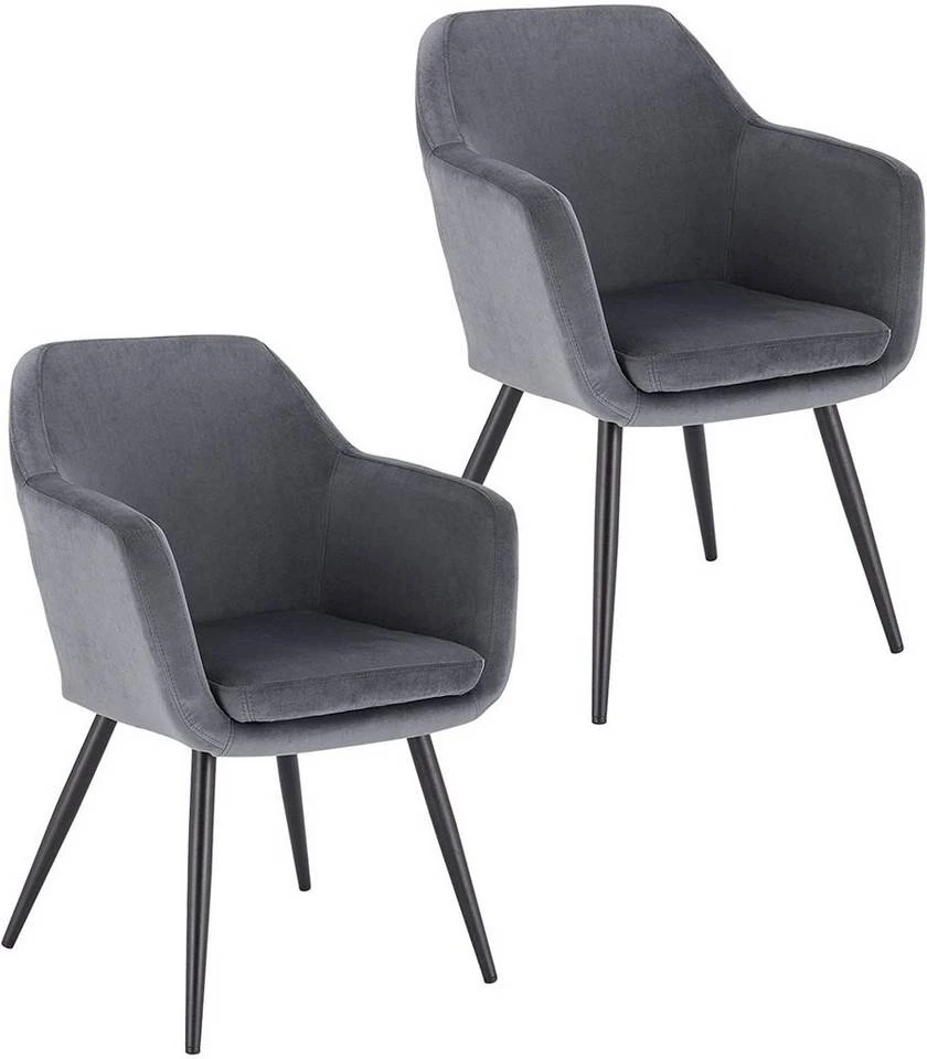 EUGAD Polsterstuhl (1 Stück), Küchenstuhl Samt Stuhl Sessel mit Armlehne, Metallbeine, für Esszimmer Wohnzimmer, Schwarz Dunkelgrau 17 EUGAD Polsterstuhl (1 Stück), Küchenstuhl Samt Stuhl Sessel mit Armlehne, Metallbeine, für Esszimmer Wohnzimmer, Schwarz Dunkelgrau – Bild 17