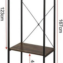 EUGAD Kleiderständer, Garderobenständer mit 2 Ablagen Holz Metall Schwarz-Hell Eiche Schwarz-Vintage, Weiß-Eiche -Eugad Möbel Einkaufen 83a0fd45 57ea 5a18 9356 143704bd3be3